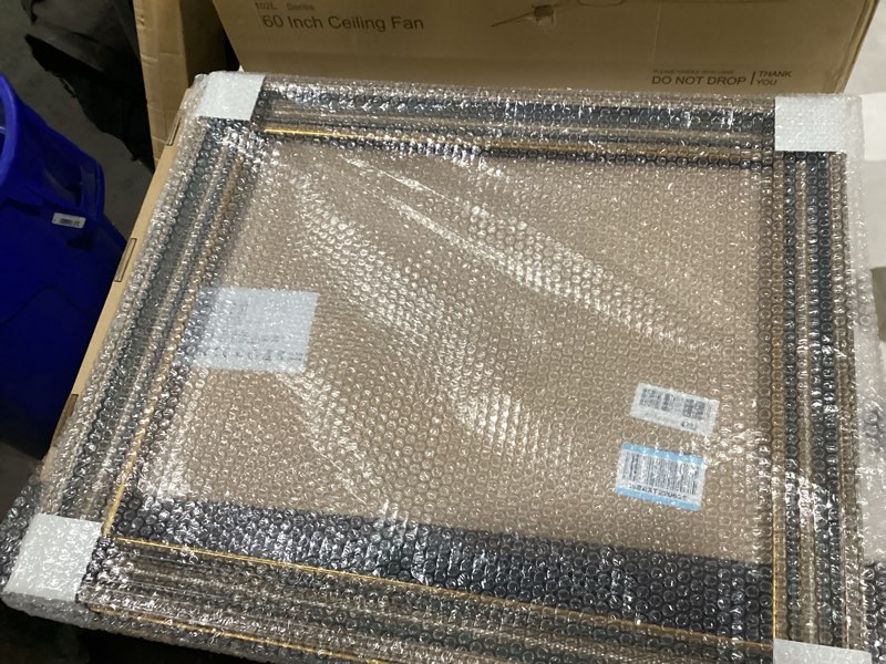 Condition photo showing New/Like New for Luxury Museum Style Canvas Frame for 20x24 Oil Paintings Diamond Art Prints, 2.4" Wide Vintage Gallery Wall Frame for Coffee Book Shop Dining Room Kitchen Decor, No Back & Cover (Rustic Blue) 20x24" Rustic Blue