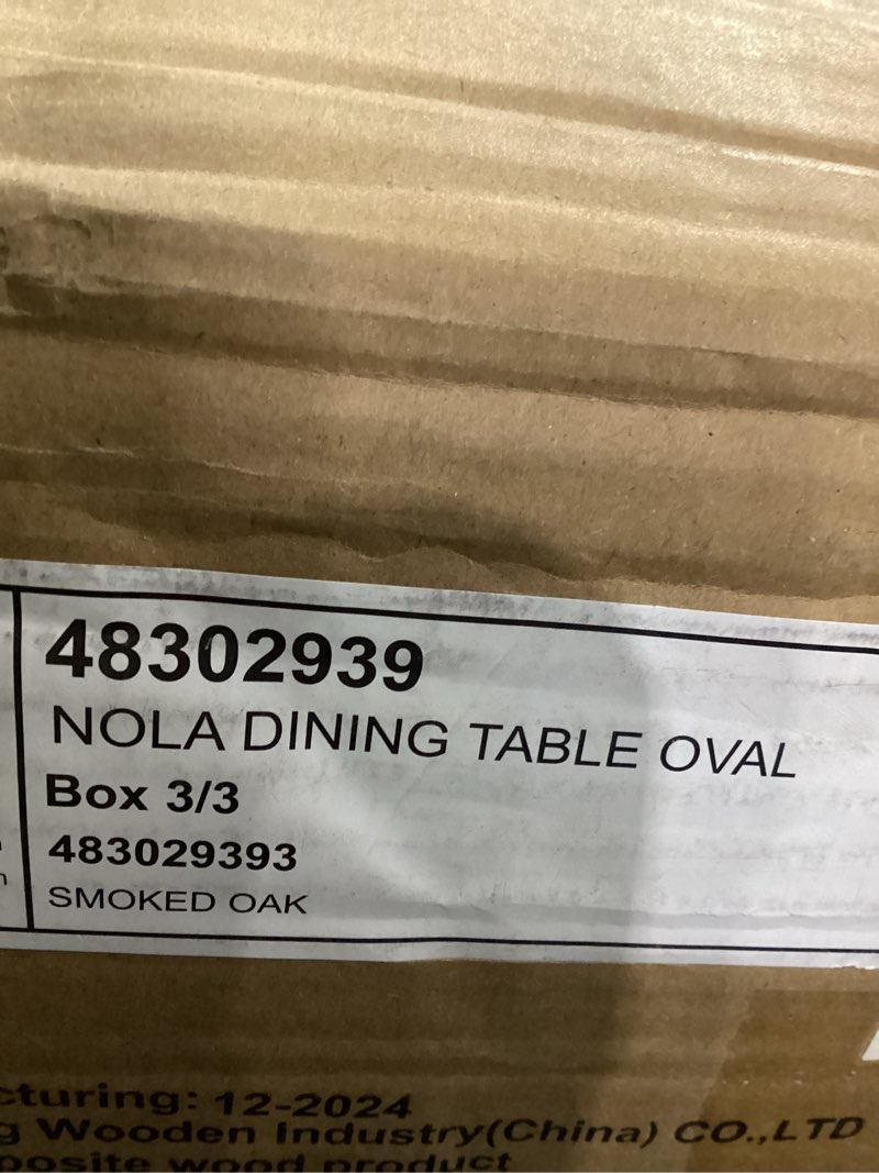 Nola dining table oval box 3 of 3 only