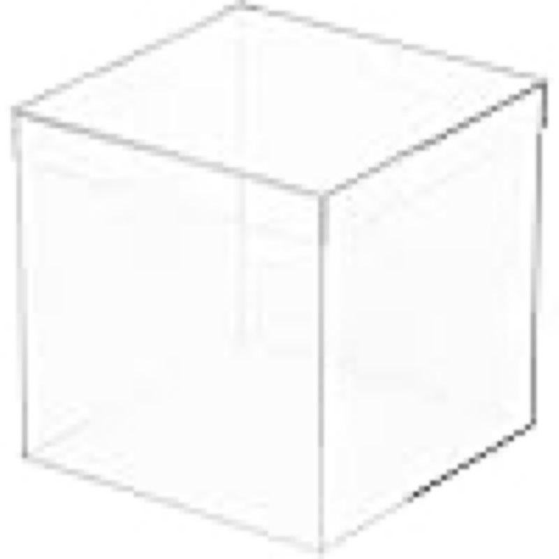 umoonfine clear square acrylic boxes, acrylic cube containers with lid, plastic storage boxes 8 x 8 x 8 inches for candy, cookies, coins, tea, cosmetics, jewelry and trinkets