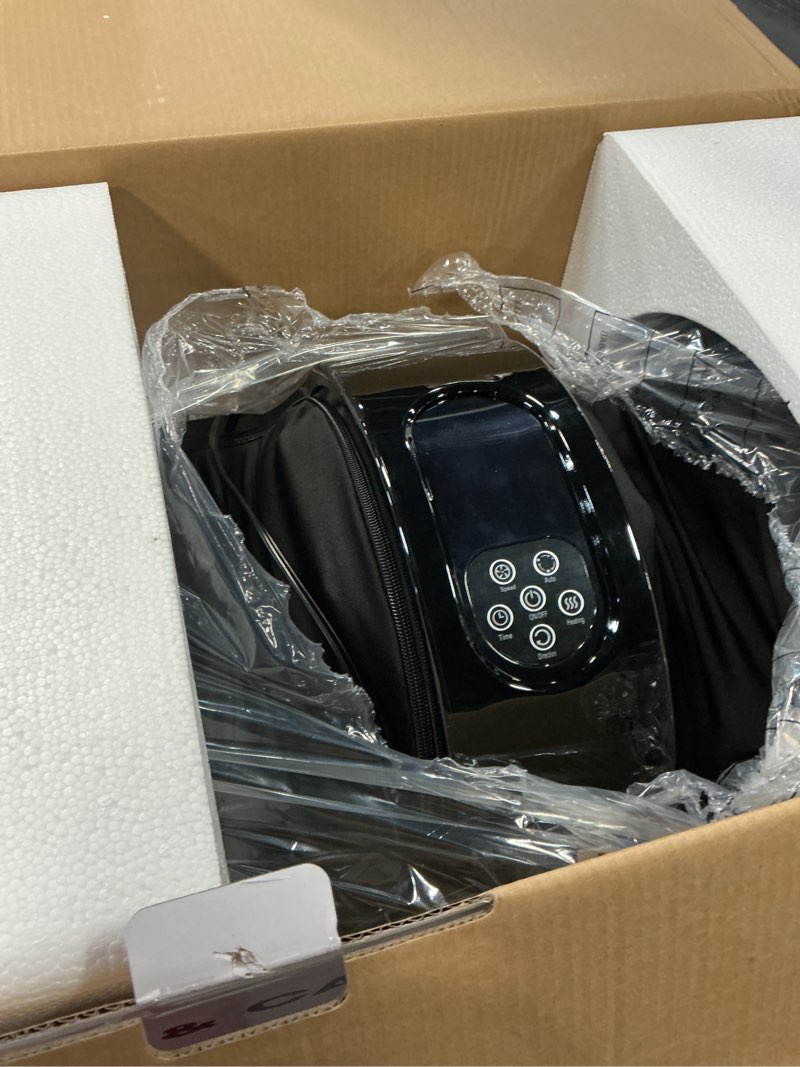 Condition photo showing As Is for Foot Massager with Heat,Shiatsu Foot Massager for Plantar Fasciitis,Pain Relief and Heat Therapy,Massage Leg/Calf/Ankle with Deep Kneading for Family and Friends(Black) Black 20.86*12.99*9.44 in