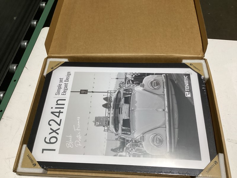 Condition photo showing Good Condition for 16x24 Poster Frame 3 Pack - White, Textured Solid Wood Picture Frame, Wall Gallery Photo Frame