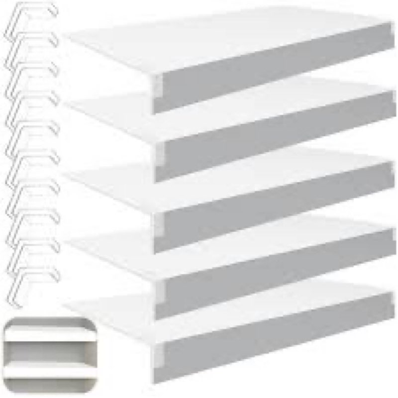 wire shelf covers 4pcs, 30x16x2.5 in, durable pvc shelf cover for wire shelving pantry, kitchen faux