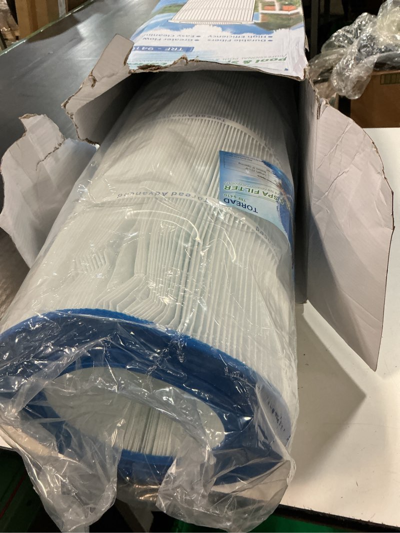 Condition photo showing As Is for toread® replacement for pool filter pentair cc100, ccrp100, pap100, pap100-4, ultral-c3, unicel c-9410, r173215, filbur fc-0686, 59054200, 160316, 160354, sp100 predator 100, 100 sq. ft. cartridge