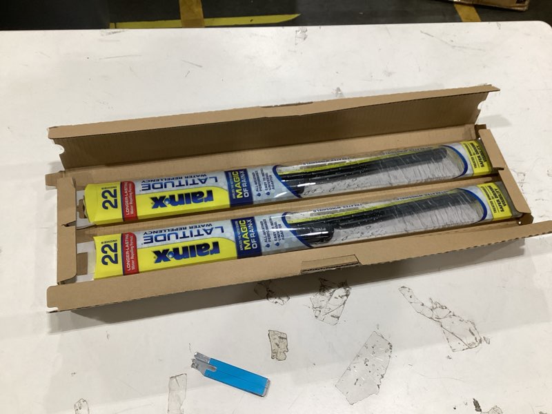 Condition photo showing As Is for Rain-X 810163 Latitude 2-In-1 Water Repellent Wiper Blades, 26" and 16" Windshield Wipers (Pack Of 2), Automotive Replacement Windshield Wiper Blades With Patented Water Repellency Formula 26" and 16" Latitude