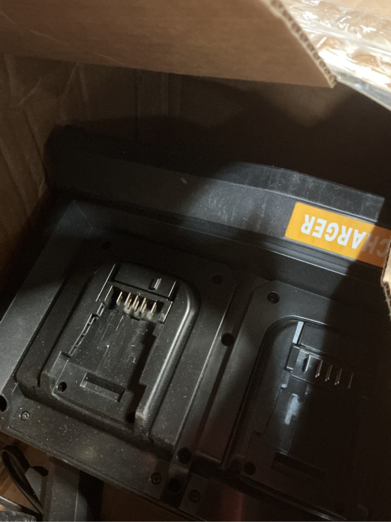 Condition photo showing As Is for Super Battery Charger for Dewalt 20v Battery, 6-Ports Simultaneous Rapid Charger Station Compatible with Dewalt 20v Lithium Ion Battery and Tools DCB104 Charger