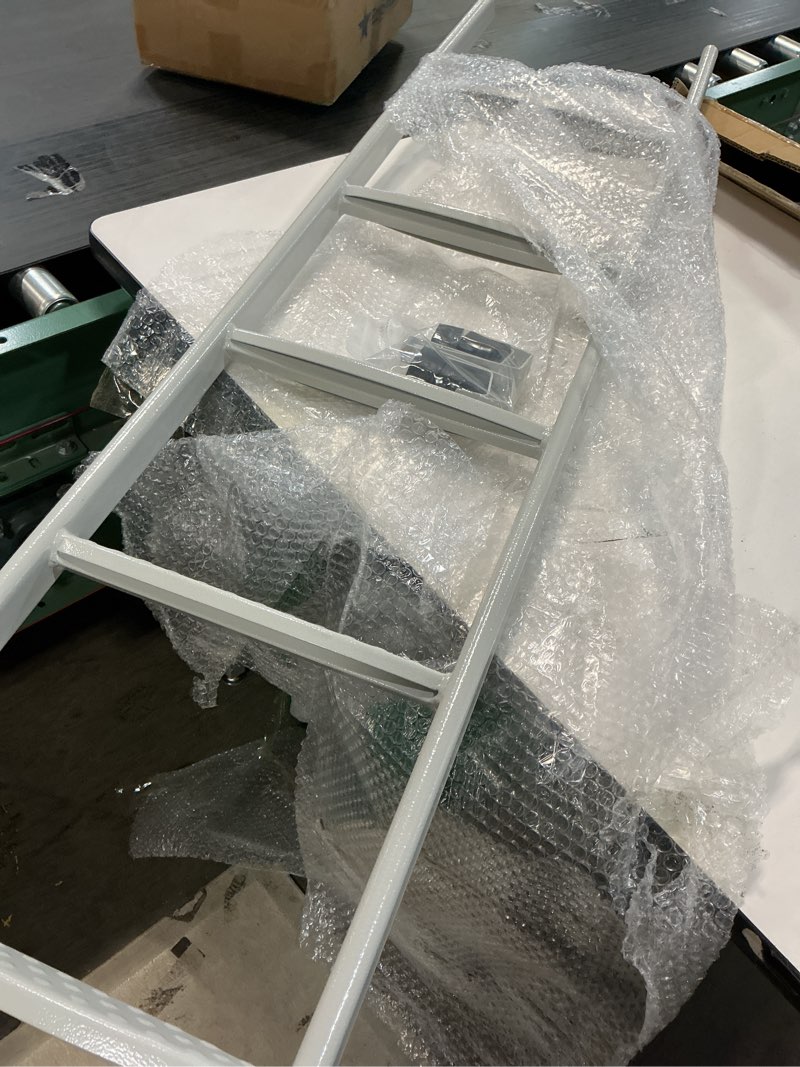 Condition photo showing Good Condition for JY PERFORMANCE RV Bunk Bed Ladder, 60 Inch Anti-Slip Bunk Ladder, Heavy Duty 450lbs Max Capacity, Extra Wide Foot Steps, Integrated Hooks for Camper Motorhome Trailer, White White 60 IN