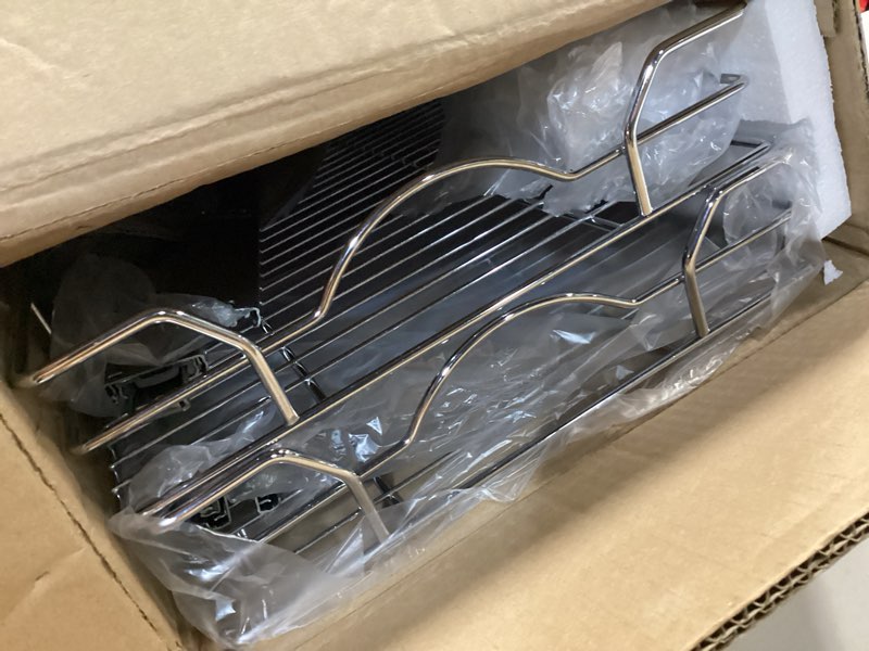 Condition photo showing Good Condition for OCG 2 Tier Pull Out Cabinet Organizer (14" W x 21" D), Pull Out Drawers for Kitchen Cabinets, Pull Out Shelves for Base Cabinet Organization in Kitchen Bathroom Pantry, Chrome Finish 14"W x 21"D, 2 Tier