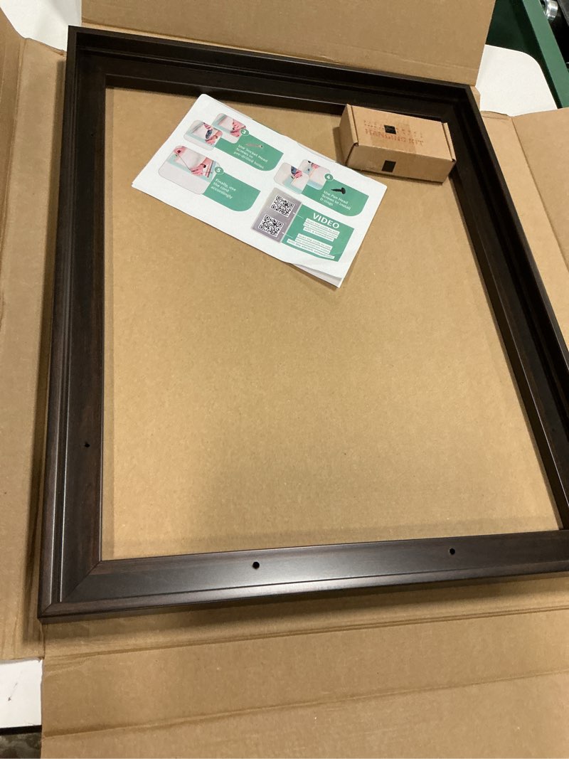 Condition photo showing As Is for Pixy Canvas Floater Frame 16x20 for 3/4 (0.75) inch Deep Canvas Paintings/Canvas Prints/Wood Canvas Panels/Wall Art/Wall Decor/Home Decor/Artwork (Dark Walnut, 16 x 20 inch, Portrait)