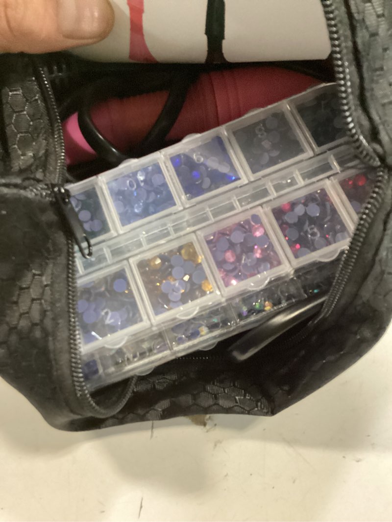 Condition photo showing Good Condition for worthofbest hotfix rhinestone setter, hot fix applicator tool bedazzler kit with rhinestones, kit, hot fixed wand for clothes clothing fabric crafts, 5000 pcs, ab crystal, clear, 3 gems sizes, tips