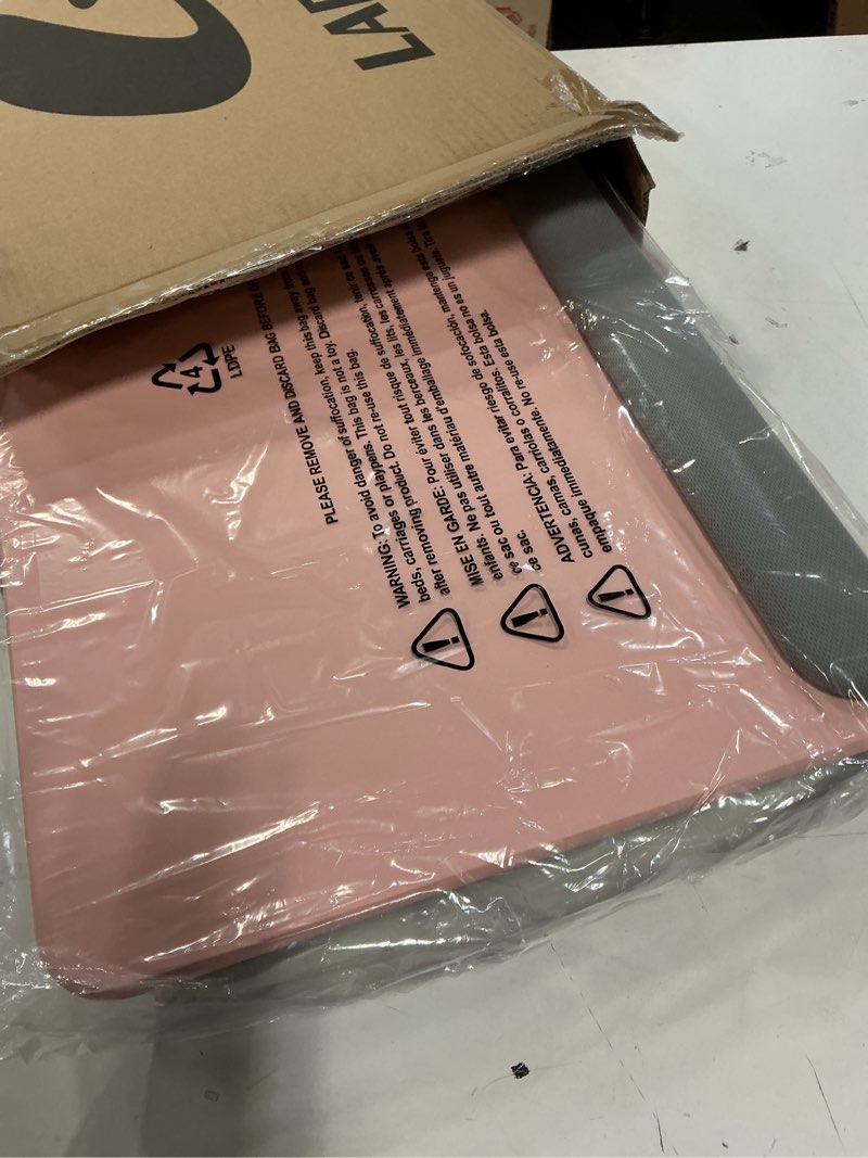 Condition photo showing Good Condition for LAPGEAR Home Office Pro Lap Desk with Wrist Rest, Mouse Pad, and Phone Holder - Pink - Fits up to 15.6 Inch Laptops - Style No. 91604 Blush Pink Home Office Pro W/Wrist Rest