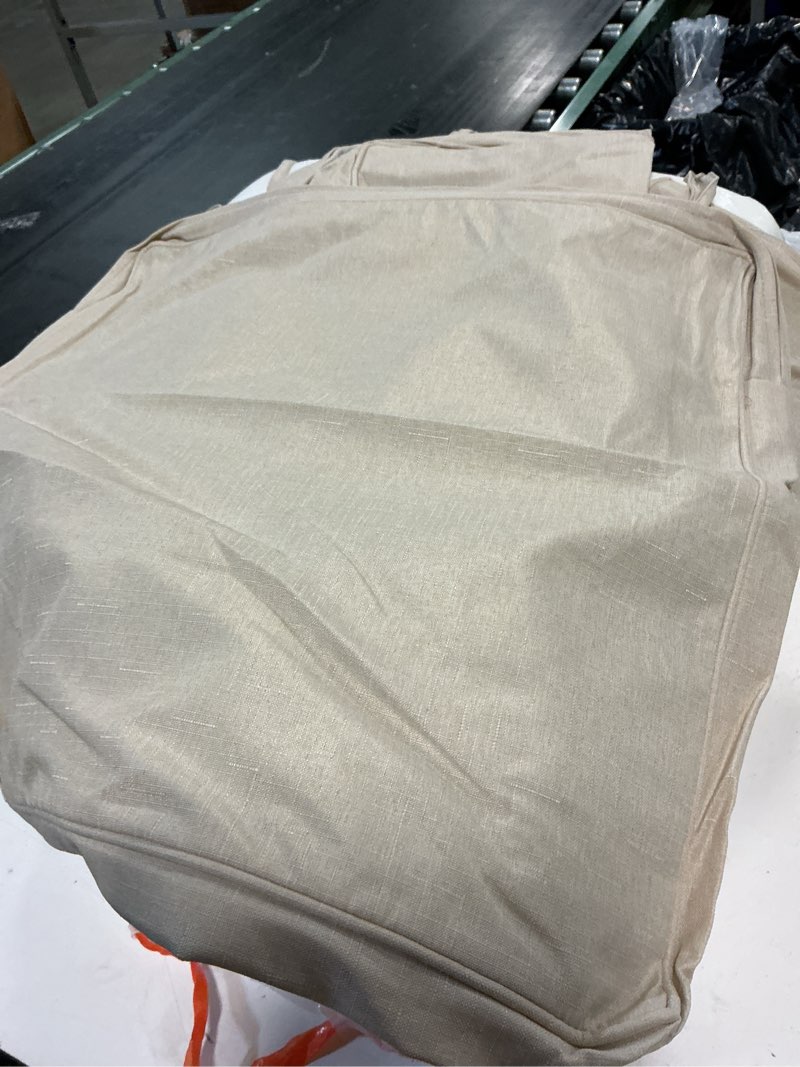 Condition photo showing Good Condition for ipynbap outdoor chair cushions set of 4 -waterproof outdoor seat cushions for patio furniture, patio chair cushion with handle and ties, square out door chair pads beige 18x18in -square