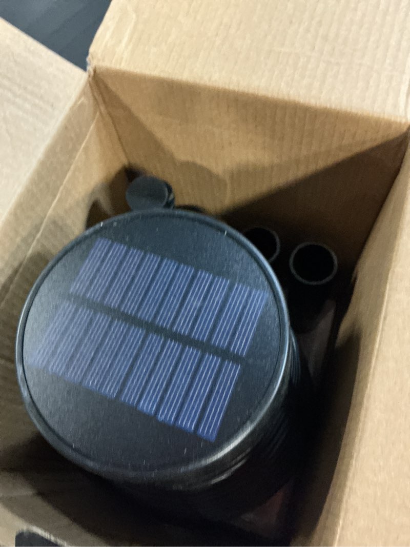 Condition photo showing Good Condition for pic solar insect killer torch with led flame effect, black torch, area bug zapper