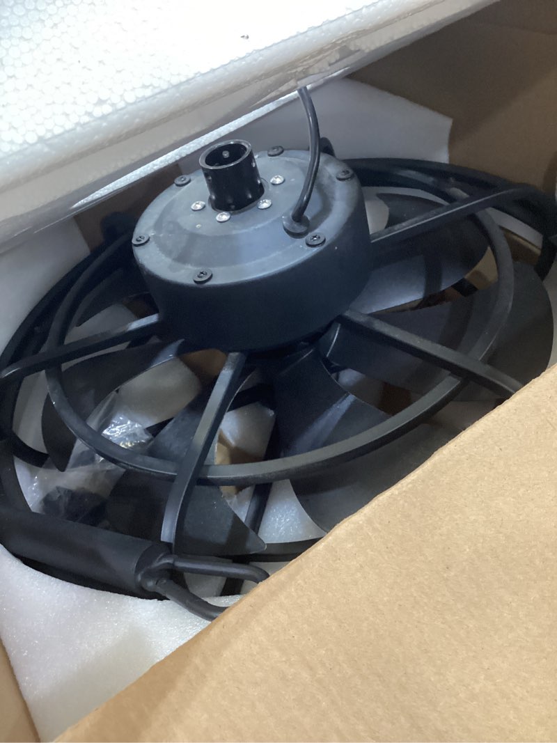Condition photo showing As Is for fanbulous outdoor rgb ceiling fans with light for patios, 20" waterproof plug in ceiling fan, gazebo fan remote&app control, 3cct dimmable,caged ceiling fan with hanging hook for porch, pergola rgb black 20 inch