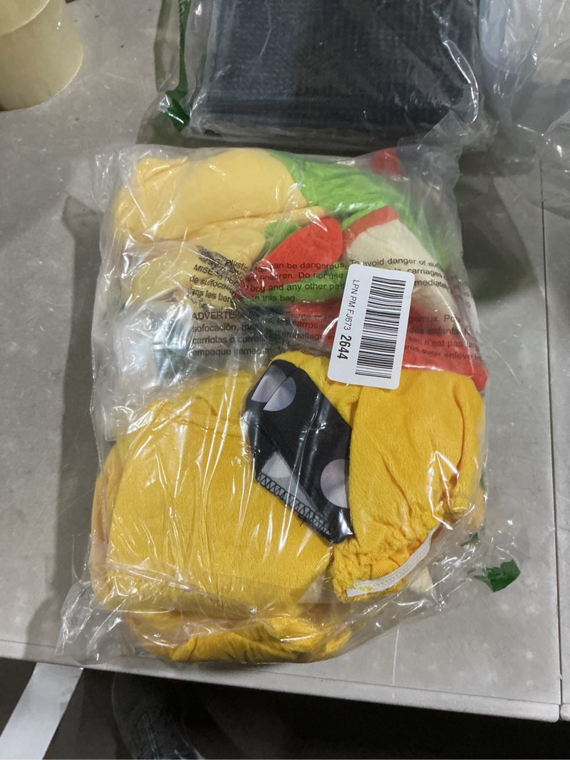 Condition photo showing Good Condition for bowser costume hooded jumpsuit, official super mario character costume for kids (14-16)