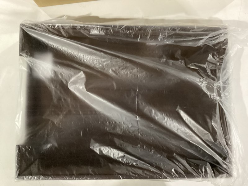 Condition photo showing New/Like New for pu leather letter tray - load documents trays front for office desktop organizer - desk magazine, file, a4 paper holder - paper document file holder drak brown (drak brown, a4-tray) drak brown 12.6" x 9.2" x 2"