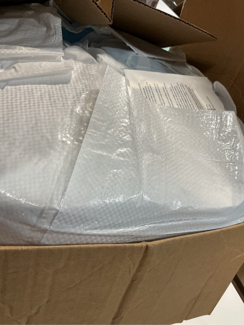 Condition photo showing As Is for amazon basics cooling gel-infused memory foam queen mattress topper, certipur-us certified, 2 inches, blue queen 2" alternative latex
