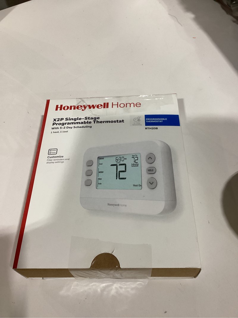 Condition photo showing As Is for honeywell home x2s white smart compatible thermostat with wi-fi compatibility