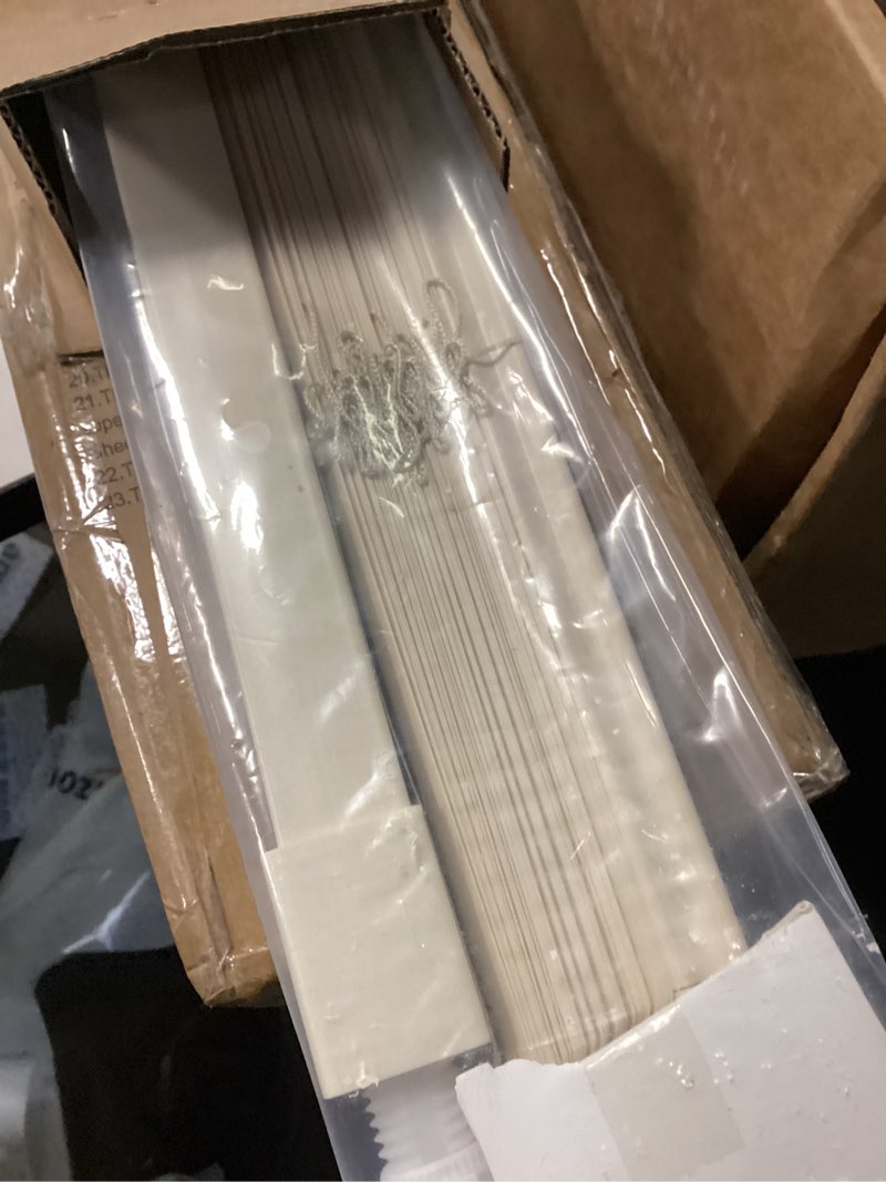 Condition photo showing Good Condition for lazblinds no tools no drill 1" vinyl mini blinds, cordless blinds for windows, light filtering horizontal window blinds & shades, 31" w x 48" h, cream cordless-cream 31" w x 48" h