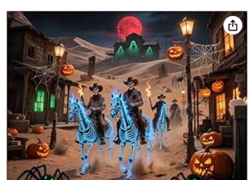 YYNXSY 10X8FT Halloween Western Cowboy Background Photography Pumpkin Lanterns Wild West Creepy Bann