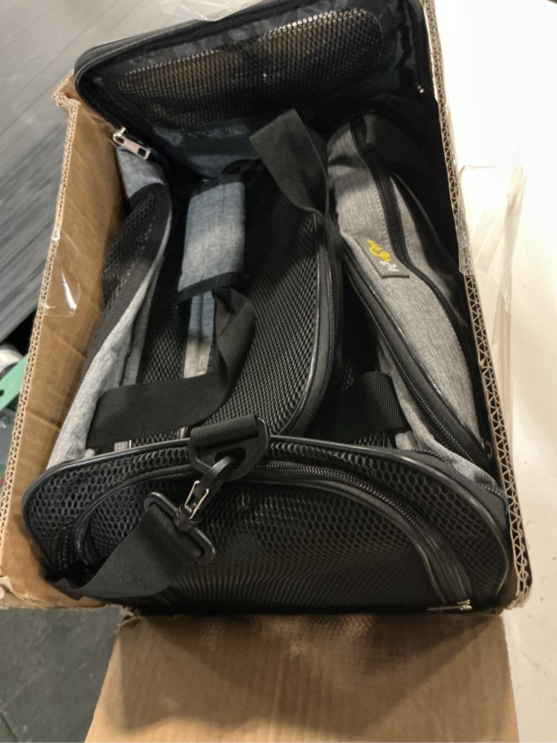 Condition photo showing Good Condition for cozy cruiser pet carrier with wheels,tsa airline approved, expandable space, soft-sided & collapsible design,rolling travel bag with telescopic handle for small dogs and cats one size grey