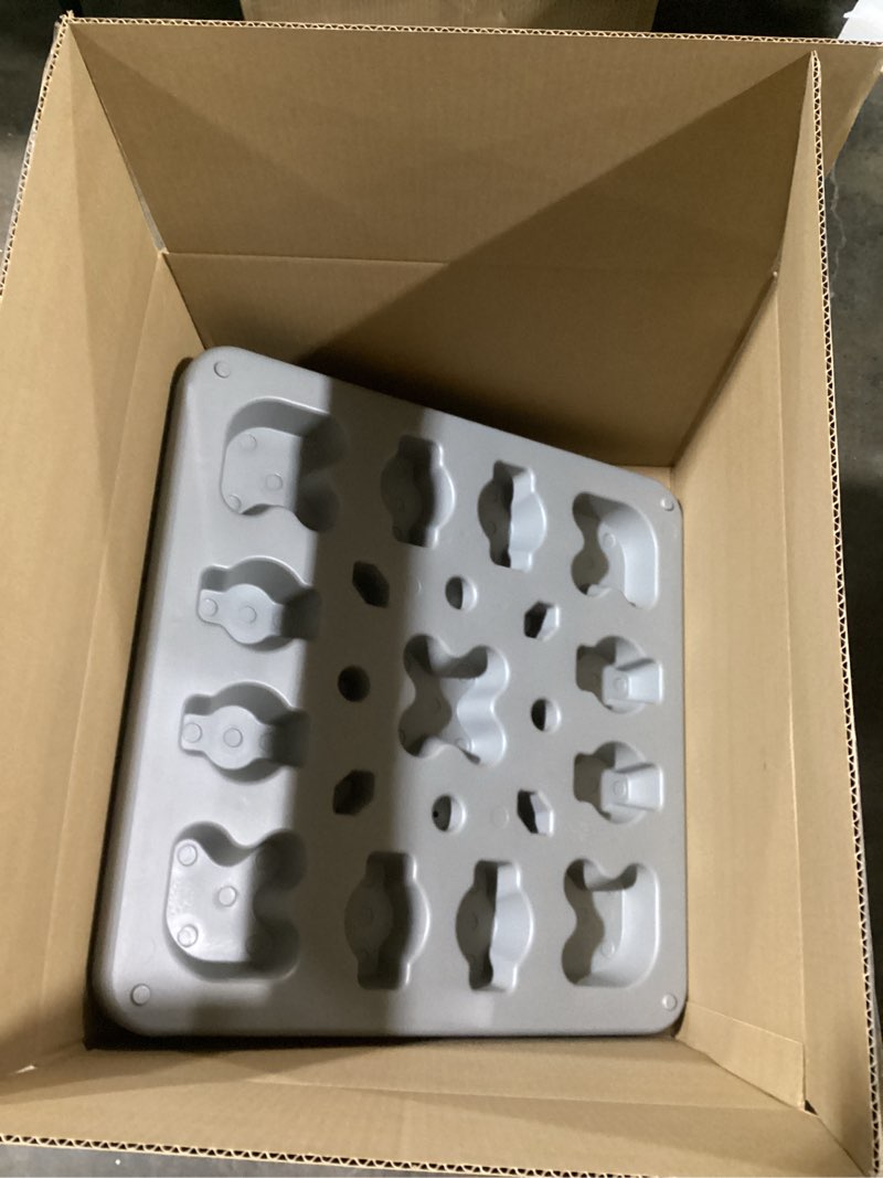 Condition photo showing As Is for Equipment Pad for Air Conditioner Heat Pump Systems,24 x 24 x 2 inches,Outdoor Plastic Condenser Pad Ground Support Base for Condensing Units