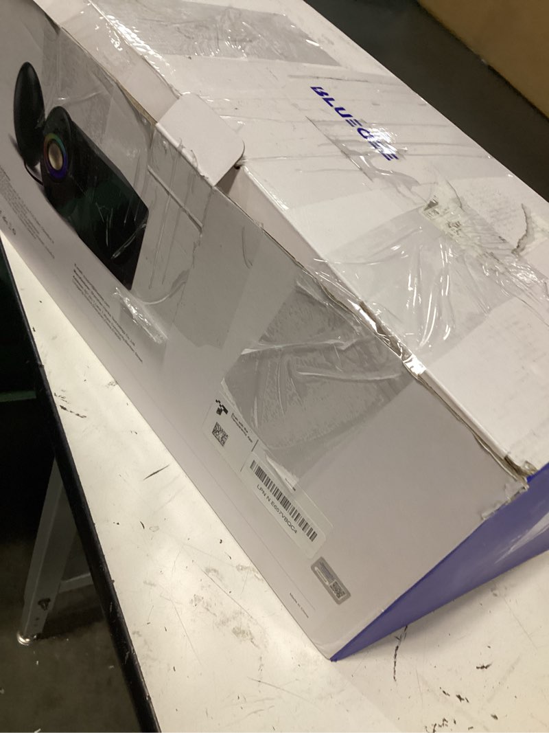 Condition photo showing New/Like New for bluedee computer speakers with subwoofer, 2.1 pc speakers with deep bass and 80w peak power, adapter powered, bluetooth 5.4 & usb/usb-c/aux-in, rgb desktop speakers for computer, laptop, monitor