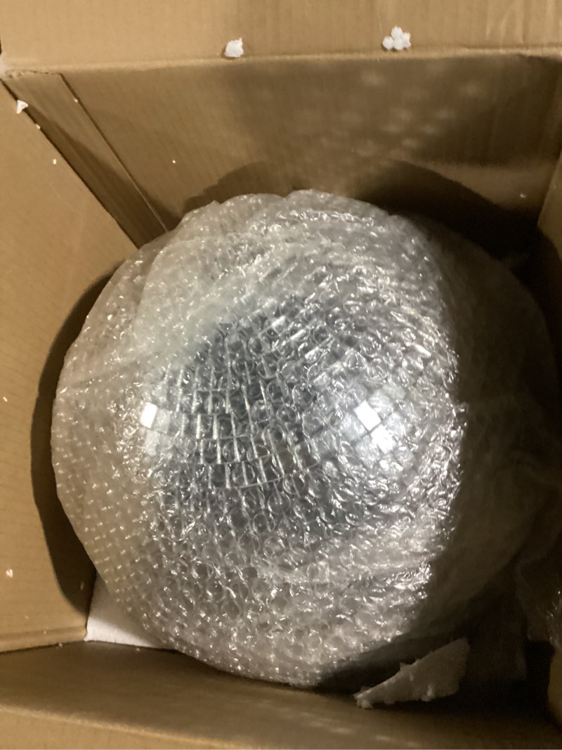 Condition photo showing As Is for Youdepot Disco Ball 12-Inch – Large Hanging Mirror Ball Disco Ball Decor for Disco Party Decorations, Weddings, Events, Disco Christmas Decor, and Home Celebrations 12 in