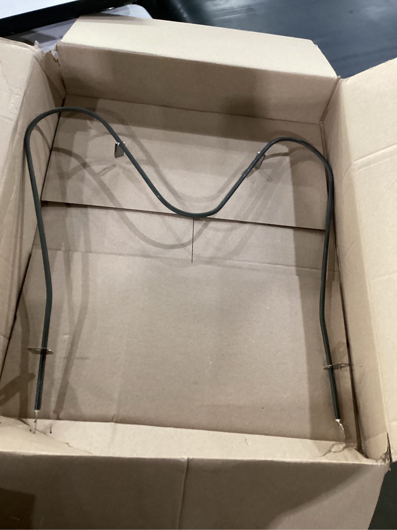 Condition photo showing As Is for 316075104 oven bake heating element by blutoget- compatible with frigidaire kenmore oven replaces 316075103 316282600 316075100 ah2332301 ps438018 ap2125026 fef366ecd fef366emd fef326fsef fef3048lsm