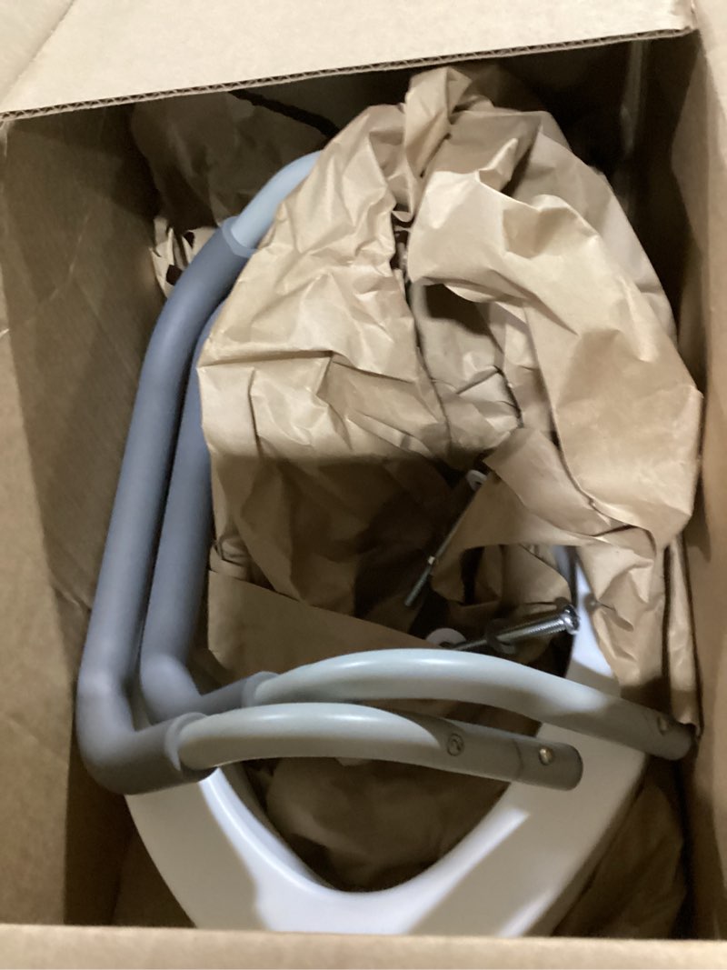 Condition photo showing Good Condition for carex 3.5 inch raised toilet seat with arms, elongated toilet seat riser, up to 250 lbs capacity, elevating & raising seat for elderly & handicap, universal, slip-resistant with padded handles, white