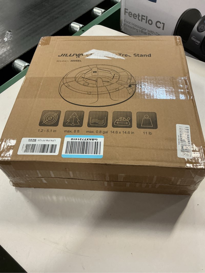 Condition photo showing New/Like New for Christmas Tree Stand with Water Reservoir, Foot Press Easy Setup, Fits up to 8ft Real Tree with 5.1" Diameter, Equipped with Water Level Indicator, No Assembly Needed For 8 Ft Tree