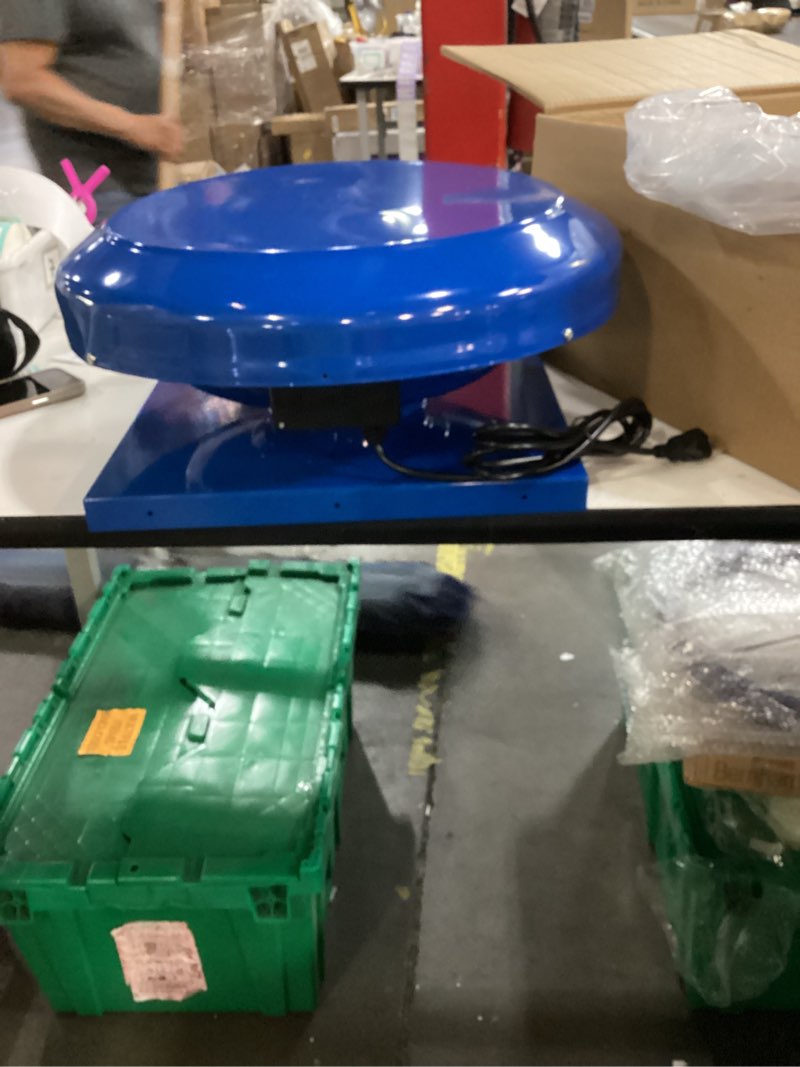 Condition photo showing As Is for roof extractor fan 1884 cfm exhaust fan roof mounted ventilator constant speed for warehouse, attic and greenhouse ventilation, nsk/skf bearings, etl listed 12 inch