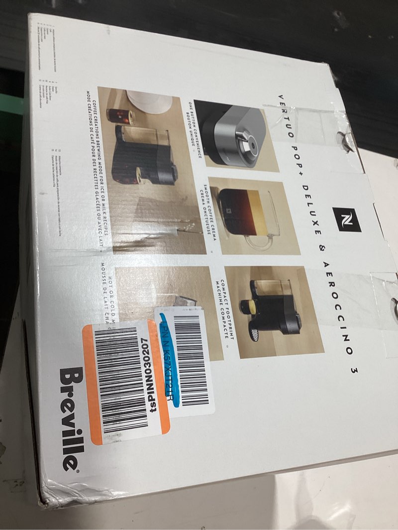 Condition photo showing New/Like New for Nespresso Vertuo Pop+ Deluxe Coffee and Espresso Maker by Breville with Milk Frother, Titan Machine + Milk Frother Titan