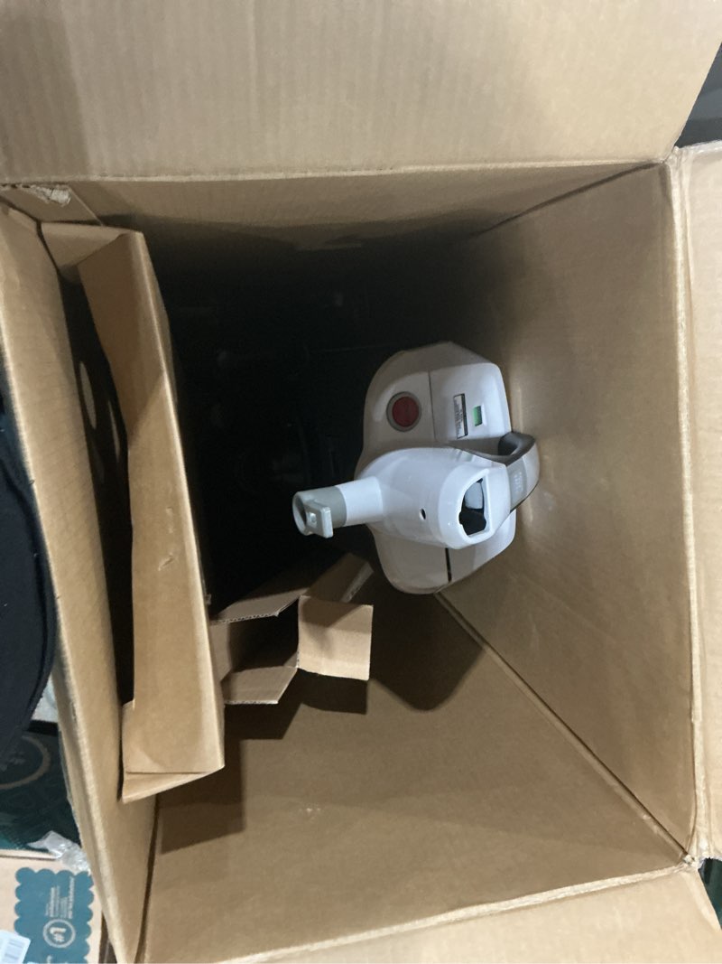 Condition photo showing As Is for hoover complete performance corded vacuum cleaner, bagged vacuum cleaner, traps 99% of dust matter, wide cleaning path, includes pet upholstery tool, powerful vacuum cleaners for home use white
