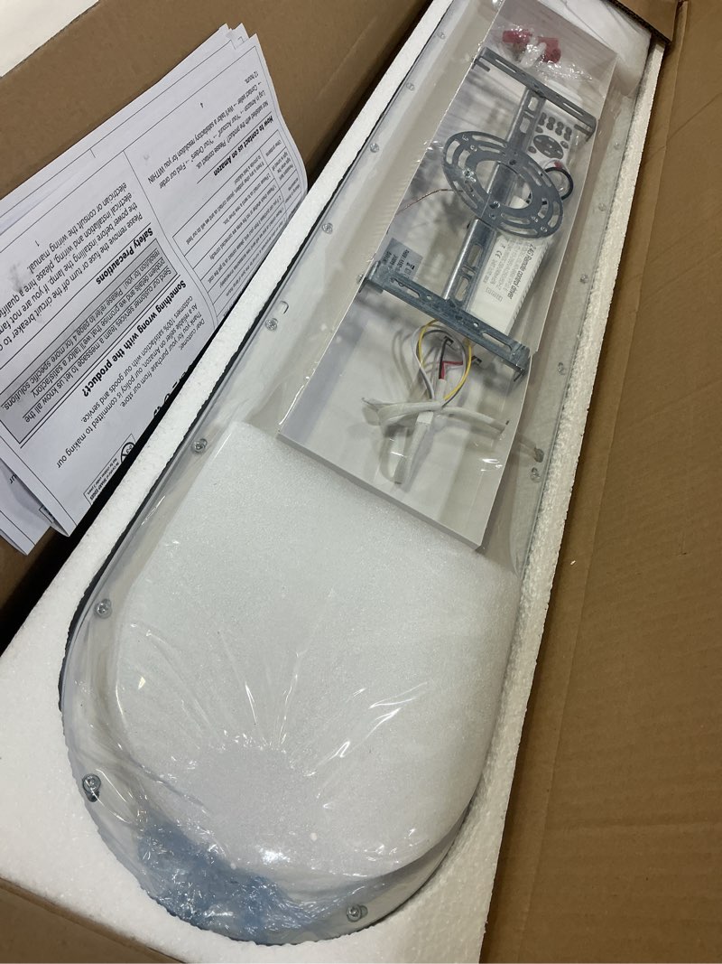 Condition photo showing New/Like New for adisun modern led ceiling light dimmable linear ceiling light 39.4in semi flush mount long lights with remote control and side lighting for living room kitchen dining room white-39.4inch 1 pack