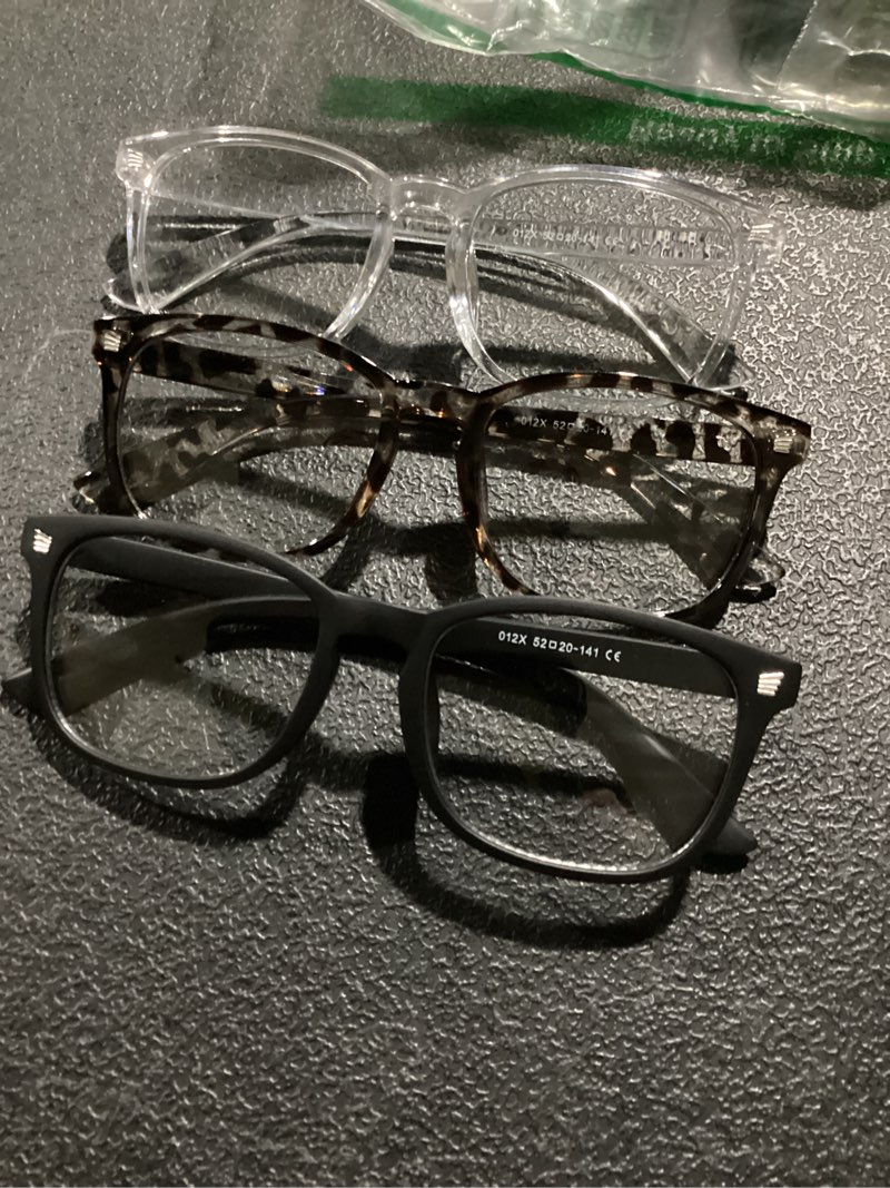 Condition photo showing Good Condition for livho high tech blue light glasses - advanced blue light blocking computer glasses - anti eyestrain & uv glare *d1 light black+clear grey+leopard clear