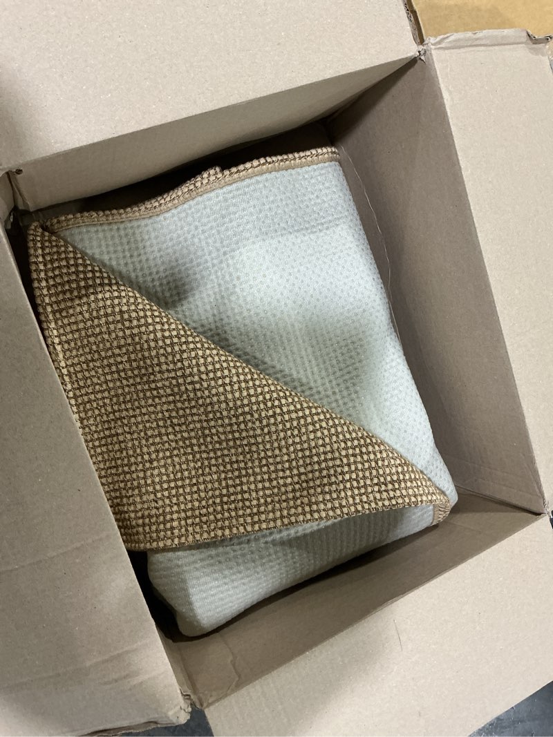 Condition photo showing Good Condition for IOHOUZE Washable Runner Rug 3x12 Non Slip Rubber Backed Extra Long Hallway Runner Entryway Runner Indoor, Kitchen Rugs Woven Cotton Floor Carpet for Hall Entrance Stair, Orange/Tan/Brown 3' x 12' (Runner) Orange/Tan/Brown