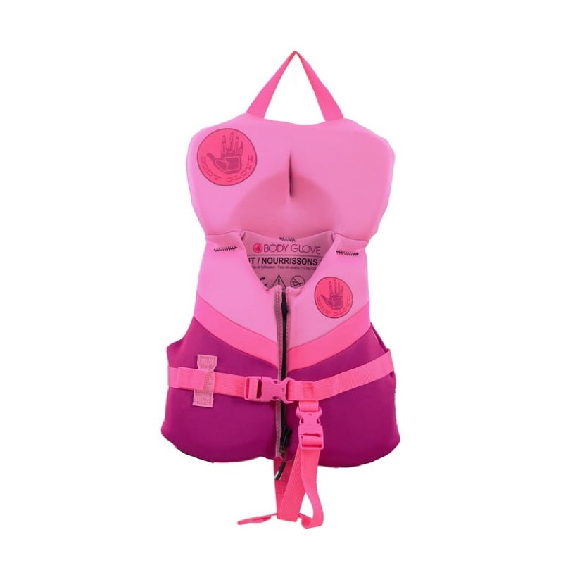 body glove infant's neoprene pfd life jacket and vest, girl,