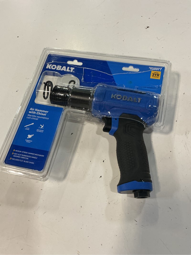 Condition photo showing As Is for kobalt air hammer with chisel