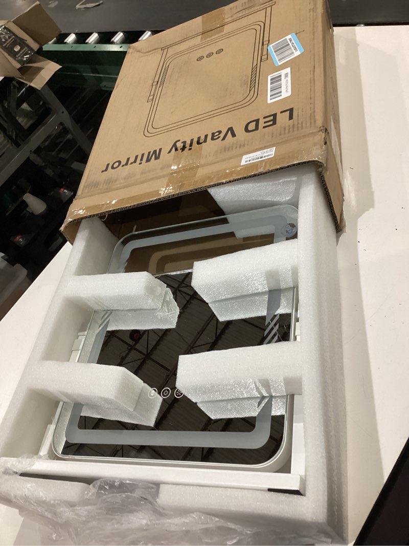 Condition photo showing Good Condition for vanity mirror with lights, height-adjustable & 360° rotation, 1/10x magnification, three color lighting modes, makeup mirror smart touch control, large vanity desk mirror (17.5in,white)