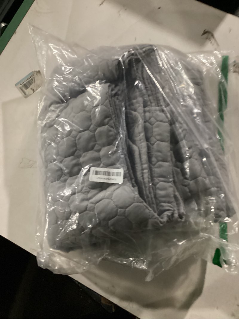 Condition photo showing New/Like New for HORIMOTE HOME Grey Queen Size Quilt Set - Soft Microfiber Bedspread with 2 Shams, Lightweight & All-Season Geometric Coverlet for Cozy Bedding Medium Grey Full/Queen(90" x 96")