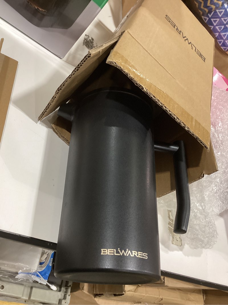 Condition photo showing As Is for Secura French Press Coffee Maker, 304 Grade Stainless Steel Insulated Coffee Press with 2 Extra Screens, 50oz (1.5 Litre), Silver Silver 50 oz