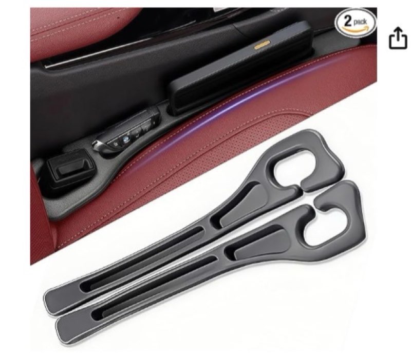 car seat gap filler, 2-pack universal fit car seat gap plug anti-drop with storage, soft foam to fill the gap between seat and console, auto accessories for suv truck sedan