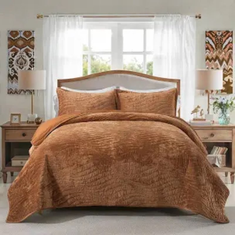 travan luxury velvet quilt set queen size, lightweight velvet comforter set, soft warm queen quilt b