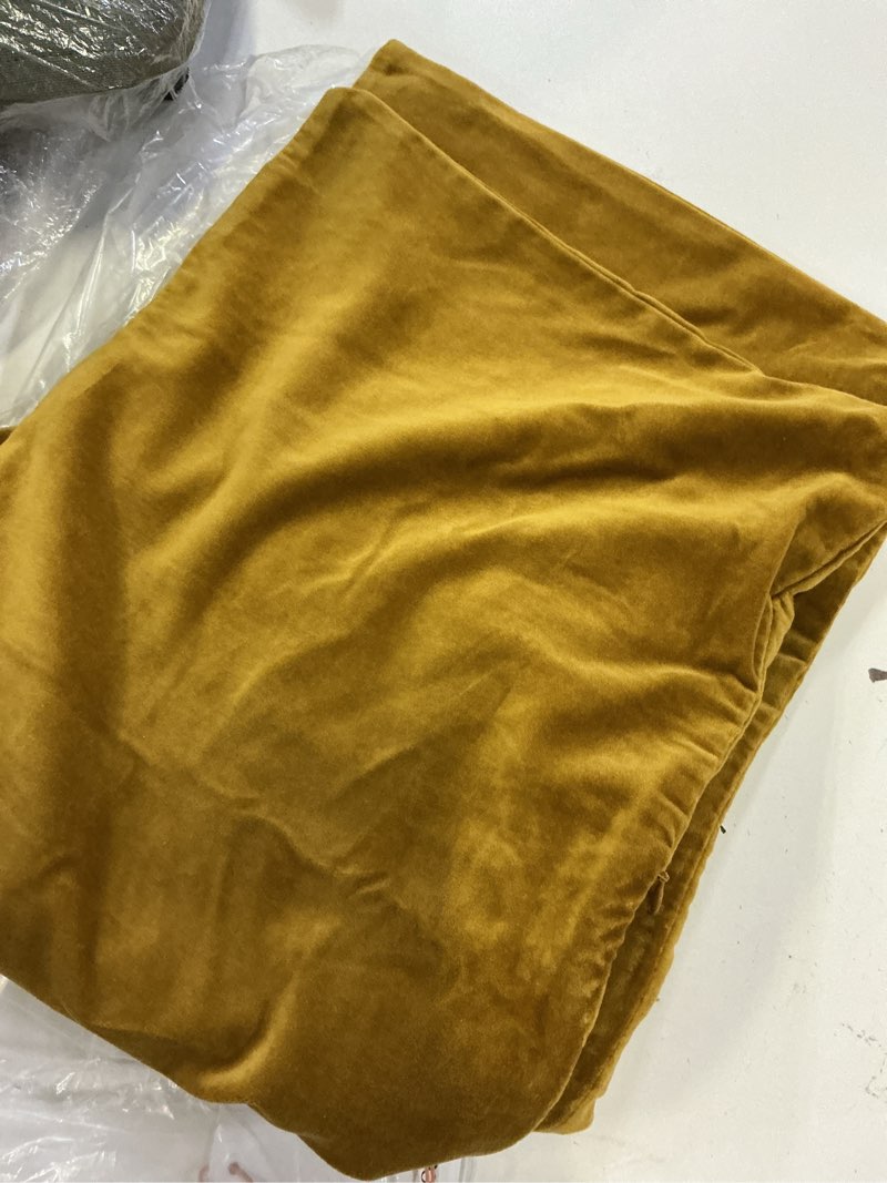 Condition photo showing New/Like New for european linen oversized lumbar pillow cover golden rod 12 x 48 inches