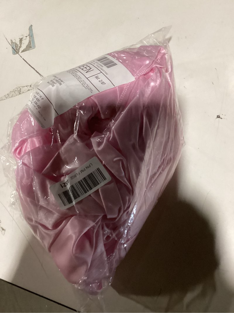 Condition photo showing Good Condition for Pink Satin Backdrop Curtains 2 Panels - Glitter Photo Drapes for Baby Shower, 10x10FT Shimmer Back Drop Cloth, Wrinkle Free for Birthday Party Prom Wedding Photography Background 5ftx10ft(2 panels) Pink