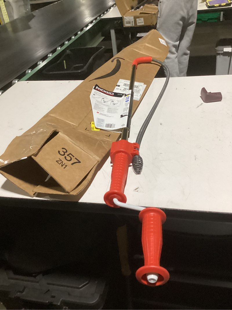 Condition photo showing Good Condition for RIDGID 59787 Model K-3 Toilet Auger with Unclogging 3-Foot Snake and Bulb Head