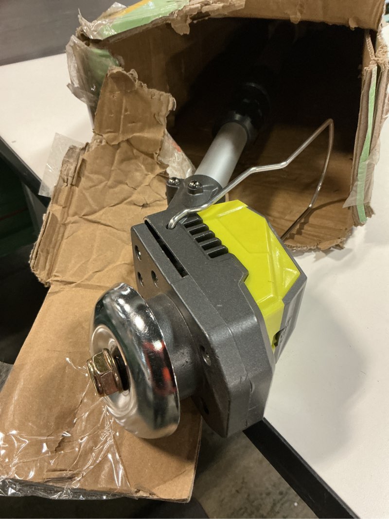 Condition photo showing As Is for Electric Weed Wacker Cordless Eater Battery Powered Brushless Brush Cutter with 2X4.0Ah Batteries and Charger 24V Powerful Weed Trimmer 2 Types Metal Blades for Lawn Yard Garden (Green)