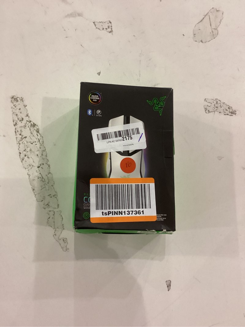 Condition photo showing As Is for Razer Cobra Pro Wireless Gaming Mouse: 10 Customizable Controls - Chroma RGB Lighting - 30K Optical Sensor - Gen-3 Optical Switches - 2.4GHz, Bluetooth & USB Type C - Up to 170 Hr Battery - White