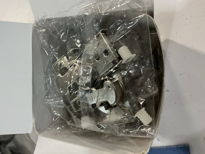 Condition photo showing New/Like New for 10 pack soft close cabinet door hinges for 1/2" partial overlay cupboard, 100 degree opening angel, stainless concealed kitchen cabinet hinges with mounting screws and manual 10 1/2 inch overlay
