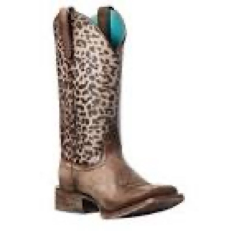 ARIAT Women's Circuit Savanna 7 Naturally Distressed Brown/Leopard Print